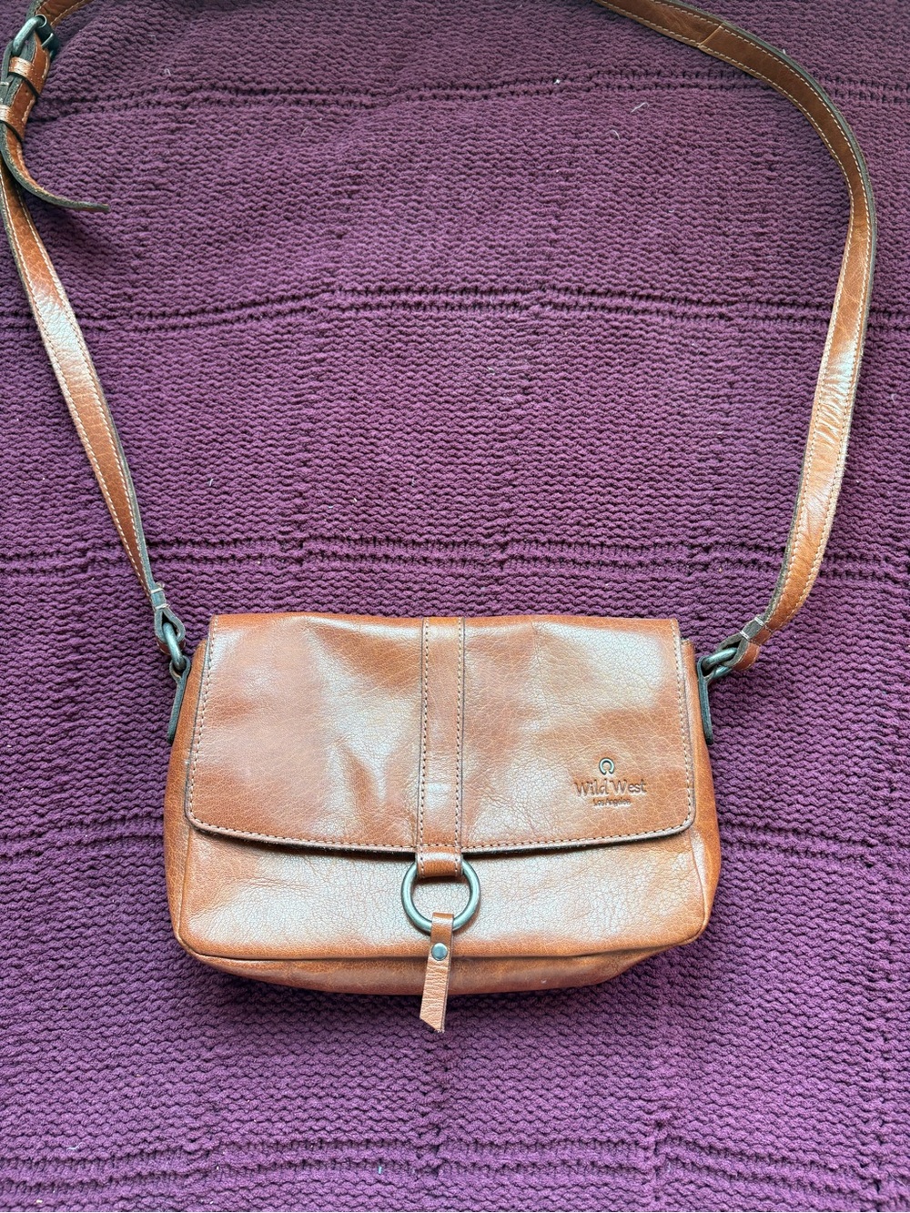The Sak Brown Leather Crossbody Bag with Ring Detail